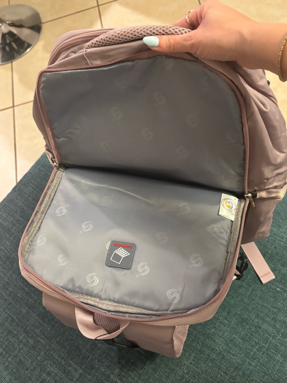 Light Pink Travel Backpack - Picture 7 of 7